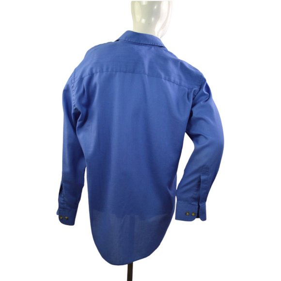 Yves Saint Laurent Men sz 15 1/2  Dress Shirt Long sleeves Blue - Picture 5 of 9